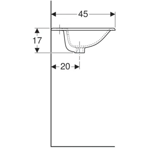 Geberit Lavabo 55 SELNOVA SQUARE ugradni
