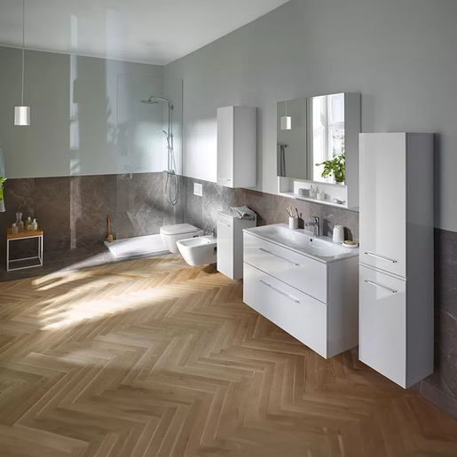 Geberit toaletni ormarić SELNOVA SQUARE 80, 2 fioke, bela, visoki sjaj