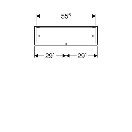 Geberit toaletni ormarić SELNOVA SQUARE ogledalo 59*85 orah,2 vrata