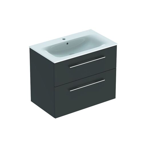 Geberit toaletni ormarić SELNOVA SQUARE 80 komplet, 2 fioke, lava