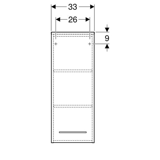 Geberit toaletni ormarić SELNOVA SQUARE 33*85 lava GD
