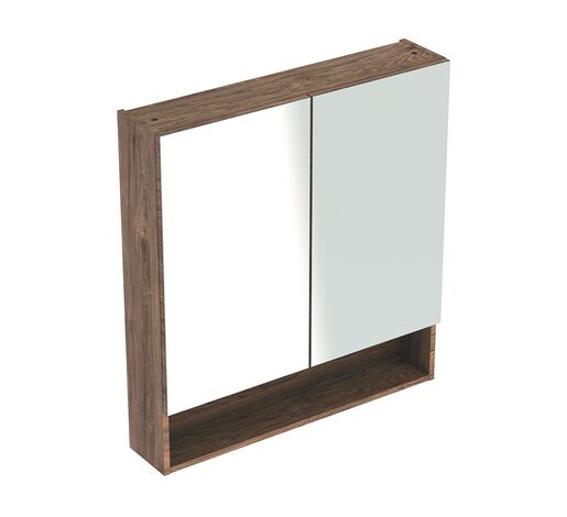 Geberit toaletni ormarić SELNOVA SQUARE ogledalo 79*85 orah, 2 vrata