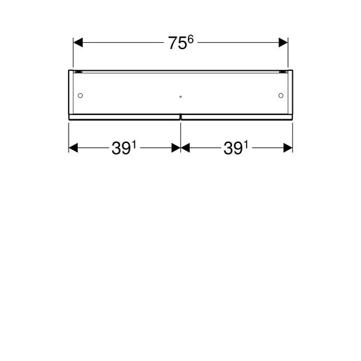 Geberit toaletni ormarić SELNOVA SQUARE ogledalo 79*85 orah, 2 vrata