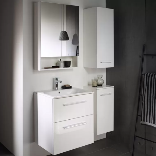 Geberit toaletni ormarić SELNOVA SQUARE 60 komplet, 2 fioke, beli sjaj