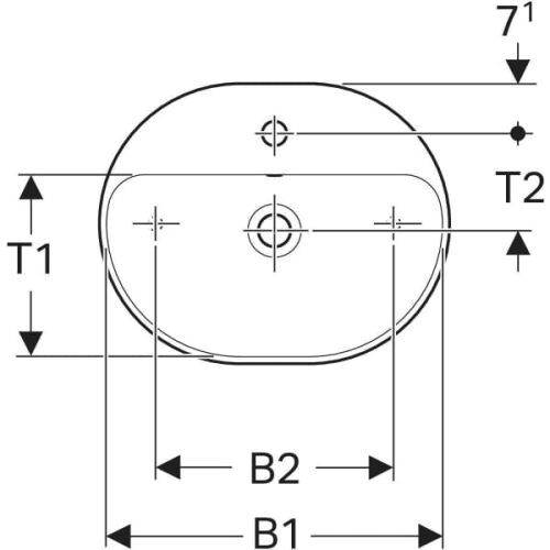 Geberit Lavabo 60 VARIFORM nadgradni elipsasti