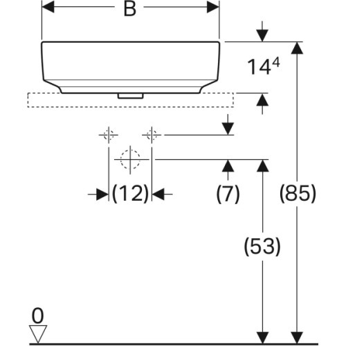 Geberit Lavabo 60 VARIFORM nadgradni elipsasti