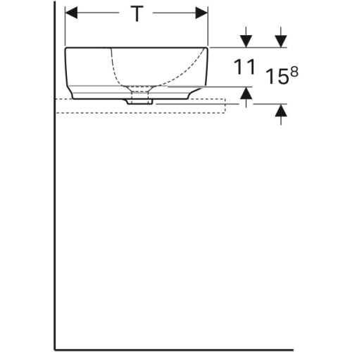 Geberit Lavabo 60 VARIFORM nadgradni elipsasti