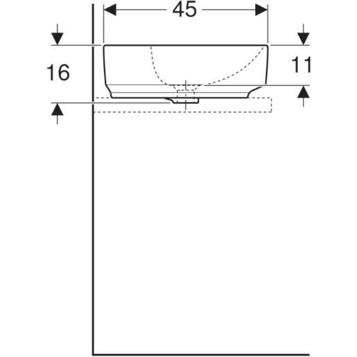 Geberit Lavabo 60 VARIFORM nadgradni pravougaoni