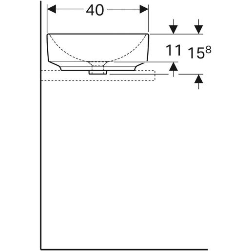 Geberit Lavabo 55 VARIFORM nadgradni ovalni
