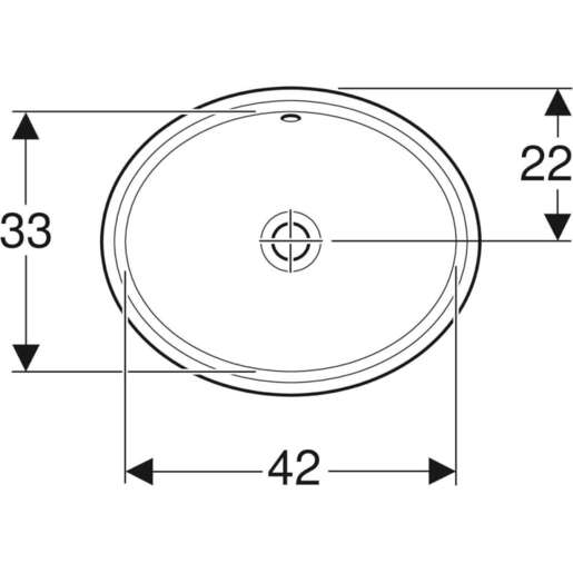 Geberit Lavabo 42 VARIFORM podgradni ovalni