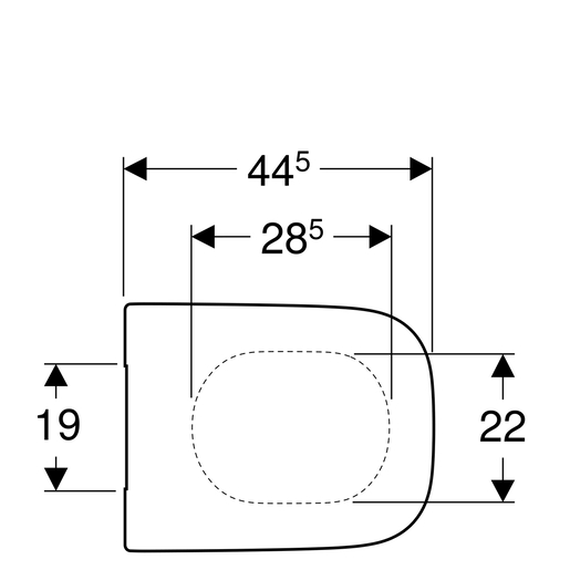Geberit WC daska SELNOVA SQUARE, softclose, za četvrtastu