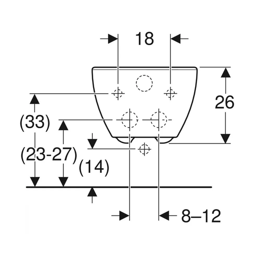 Geberit Bide SELNOVA konzolni oval, skriveno kačenje