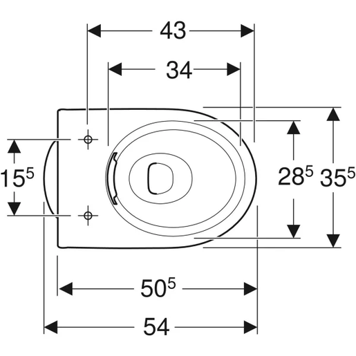 Geberit WC šolja SELNOVA simplon Rimfree 54cm