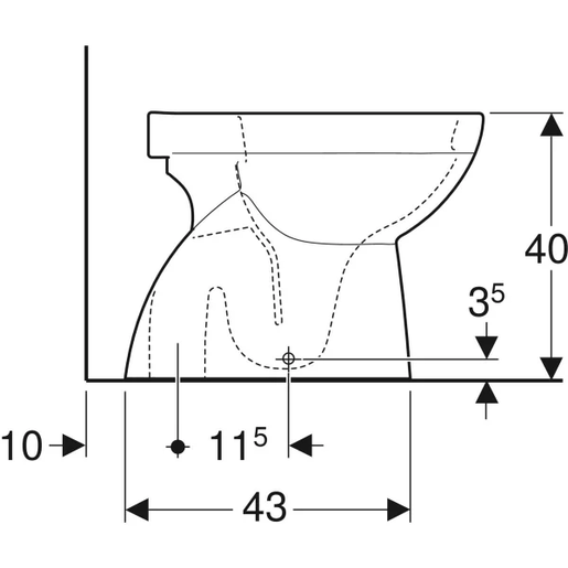 Geberit WC šolja SELNOVA simplon Rimfree 54cm