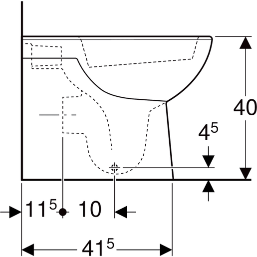 Geberit WC šolja SELNOVA S/B montaža do zida