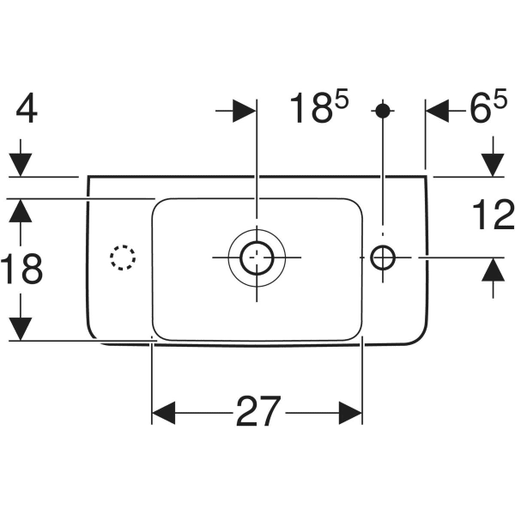 Geberit Lavabo 50*25 SELNOVA compact desni
