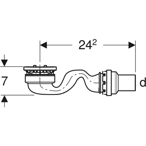 Geberit Odliv za tuš kadu fi40x30mm Sestra