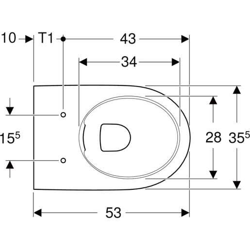 Geberit Wc šolja SELNOVA konzolna rimfree