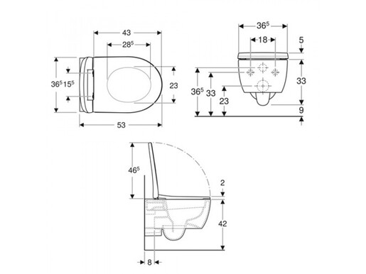 Geberit WC šolja SET ICON RIMFREE SOFT CLOSE