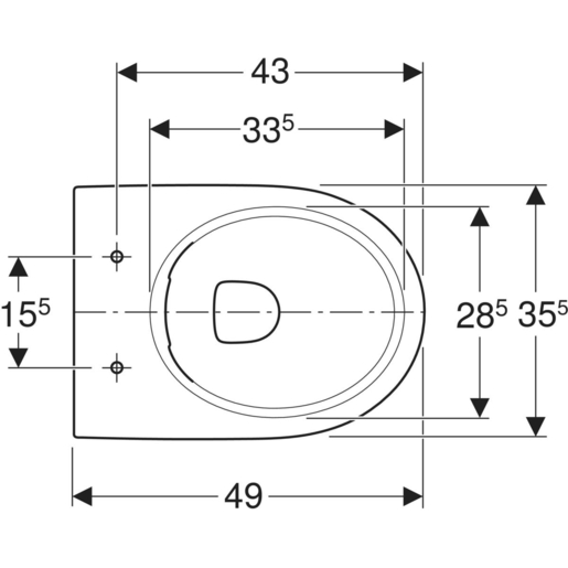 Geberit WC šolja SELNOVA baltik RIMFREE