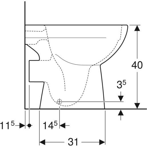 Geberit WC šolja SELNOVA baltik RIMFREE