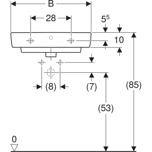 Geberit Lavabo 55 SELNOVA COMPACT 55*37