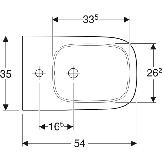 Geberit Bide Smyle Square 54cm