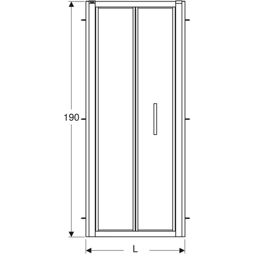 Geberit Vrata geo 90 TRANSPARENT REFLEX harmonika