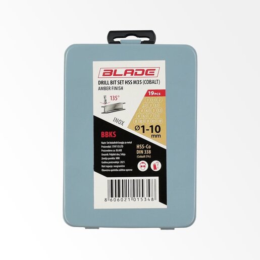 Set burgija za metal HSS-G M35, kobalt, 19 kom – BLADE BBKS
