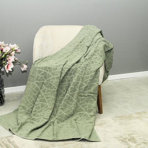 Dekordom Frotir prekrivač stone 200x210 - dark green