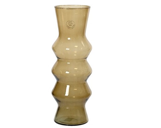 Dekordom Vaza recycled glass 36cm 648441 - brown - kmg