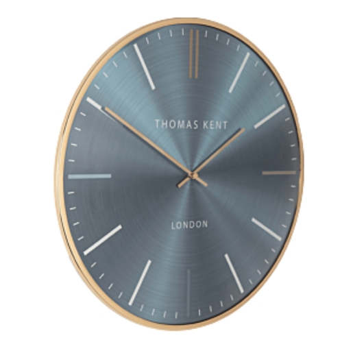 Dekordom Zidni sat oyster 65cm 781105 - steelblue/gold - dcs