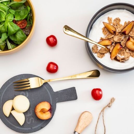 Dekordom Pribor za jelo abele 16kom - matte gold - hml