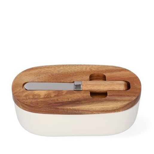 Dekordom Posuda za puter mooka 9x16cm - white - hml