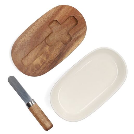 Dekordom Posuda za puter mooka 9x16cm - white - hml