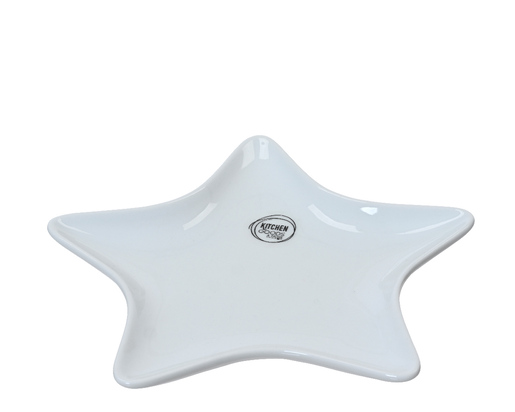 Dekordom Ng dekoracija - plate porcelain star 21cm 608261 - white - kmg