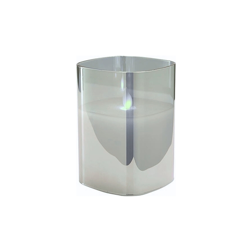 Dekordom Led candle cubo - 13cm - grey - n53