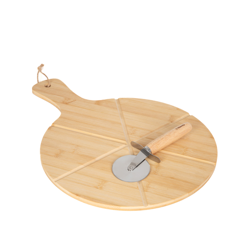 Dekordom Daska za sečenje sa nožem bambou 45x32cm - pizza - hml