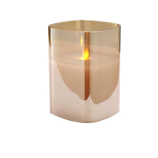 Dekordom Led candle cubo - 10cm - gold - n53