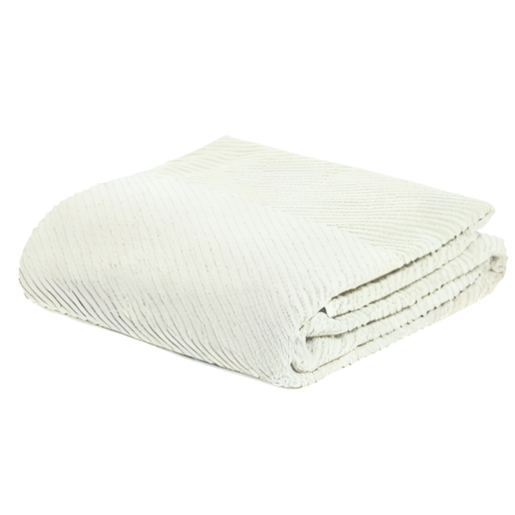 Dekordom Frotir prekrivač zig zag grande 145x200 - ivory