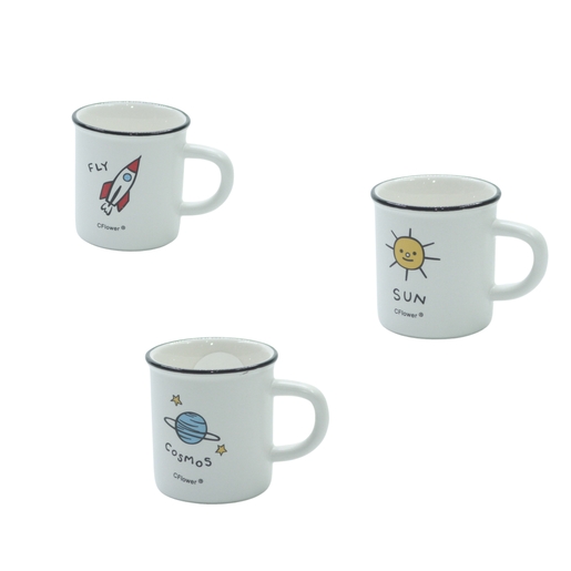 Dekordom Šolja sun/fly/planet/cosmos g170-7 - n02