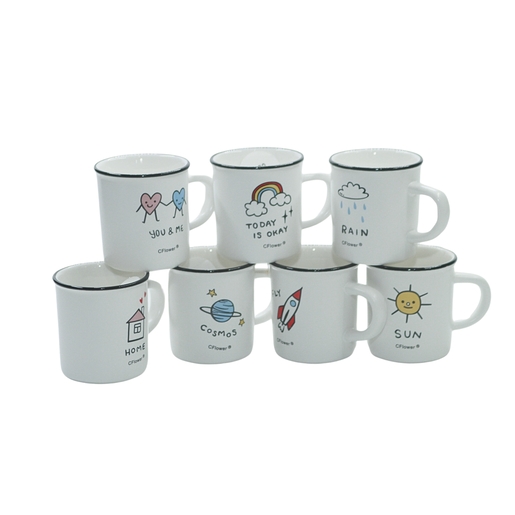 Dekordom Šolja sun/fly/planet/cosmos g170-7 - n02