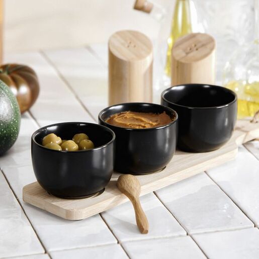 Dekordom Činija set fincan 32x8cm 3kom - black - hml