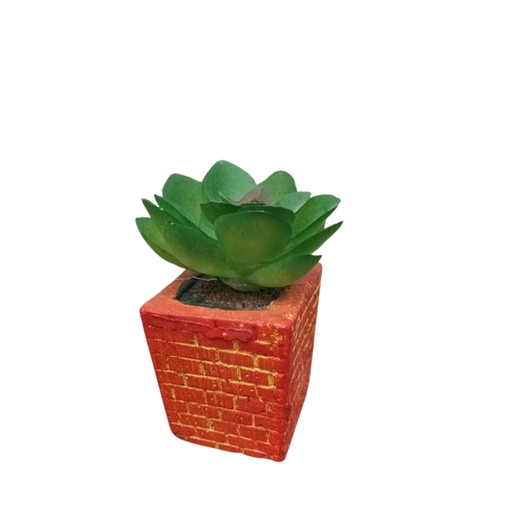 Dekordom Cvet u saksiji - succulent cube 654 - n44