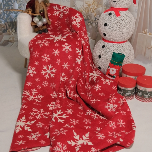 Dekordom Ćebe eco blanket 150x200 - 25164a - red snowflake