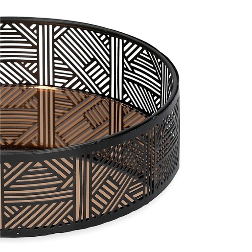 Dekordom Tacna sa ogledalom art deco 20x5 cm - black - hml