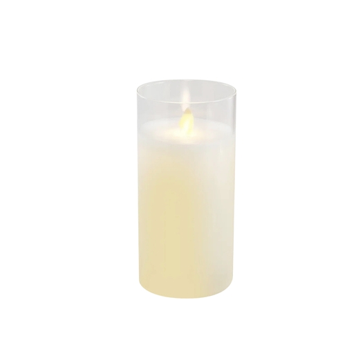 Dekordom Led candle glass cylinder - transparent - 30cm -  n53