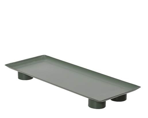 Dekordom Ng dekoracija - deco plate iron rectangle 34cm 389798 - green - kmg