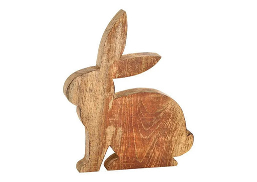 Dekordom Uskršnja dekoracija rabbit mangowood 20cm 10056004 - brown