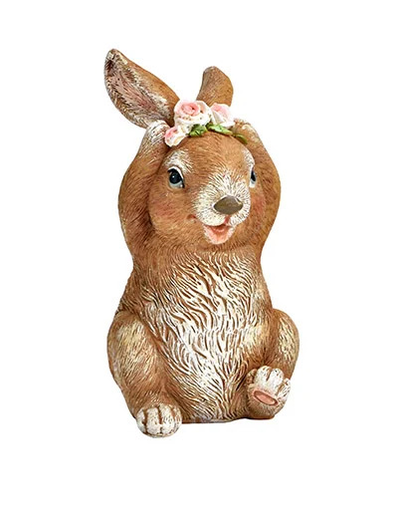 Dekordom Uskršnja dekoracija bunny with wreath 13cm 10035517